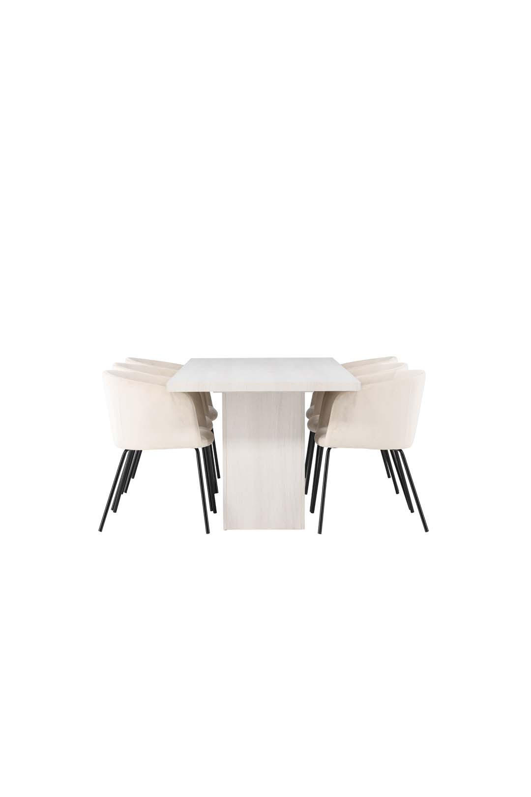 TISCHGRUPPE Weiß - Weiß, Holzwerkstoff (90/75/200cm) - ebuy24