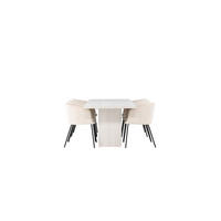 TISCHGRUPPE Weiß - Weiß, Holzwerkstoff (90/75/200cm) - ebuy24