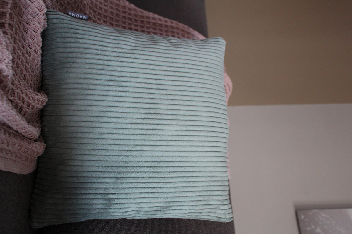 KISSENHÜLLE Shara Cord Look salbei - Salbeigrün, Textil (45/45cm) - Magma Heimtexx