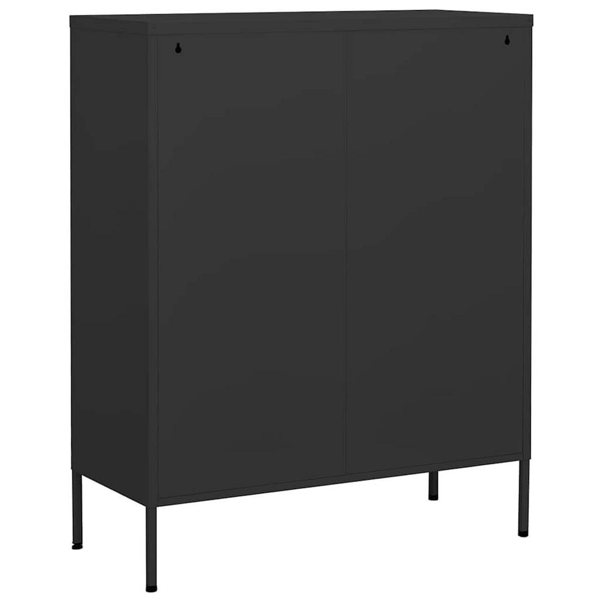 LAGERSCHRANK Anthrazit 80/35/101,5 Cm Stahl - Anthrazit, Metall (35/101.5/80cm) - vidaXL
