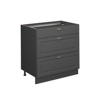 SPODNÍ SKŘÍŇKA KUCHYŇSKÉ LINKY Fame-Line Anthrazit-Gold Landhaus - antracitová, kompozitní dřevo (80/82/60cm) - Vicco