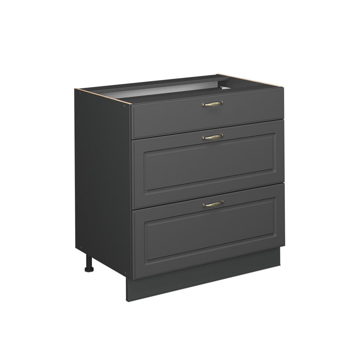 SPODNÍ SKŘÍŇKA KUCHYŇSKÉ LINKY Fame-Line Anthrazit-Gold Landhaus - antracitová, kompozitní dřevo (80/82/60cm) - Vicco