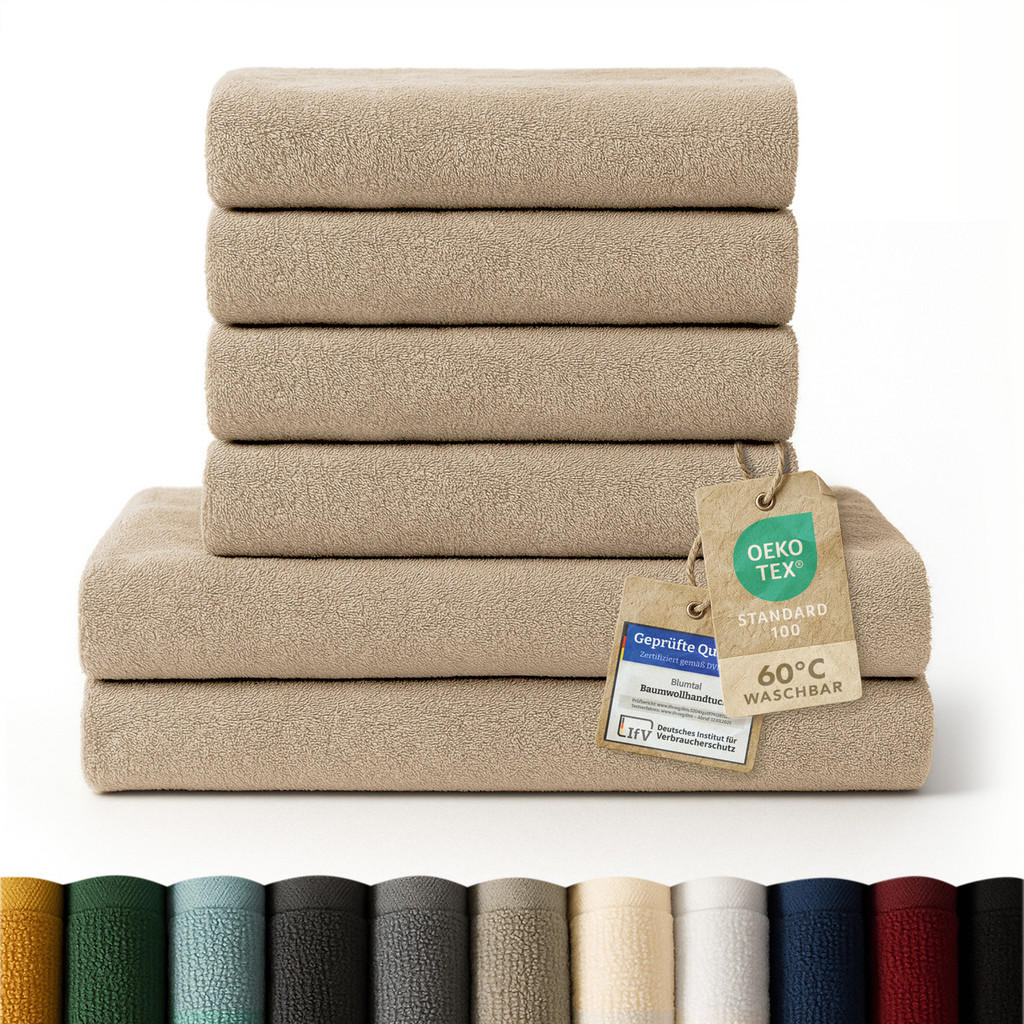 Blumtal OSUŠKA 6dílná sada, 2x osuška 70/140 + 4x ručník 50/100 cm, taupe