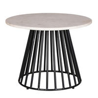 COUCHTISCH - Marmor Weiß / Schwarz - Schwarz/Weiß, Naturmaterialien (60/60/45cm) - home24