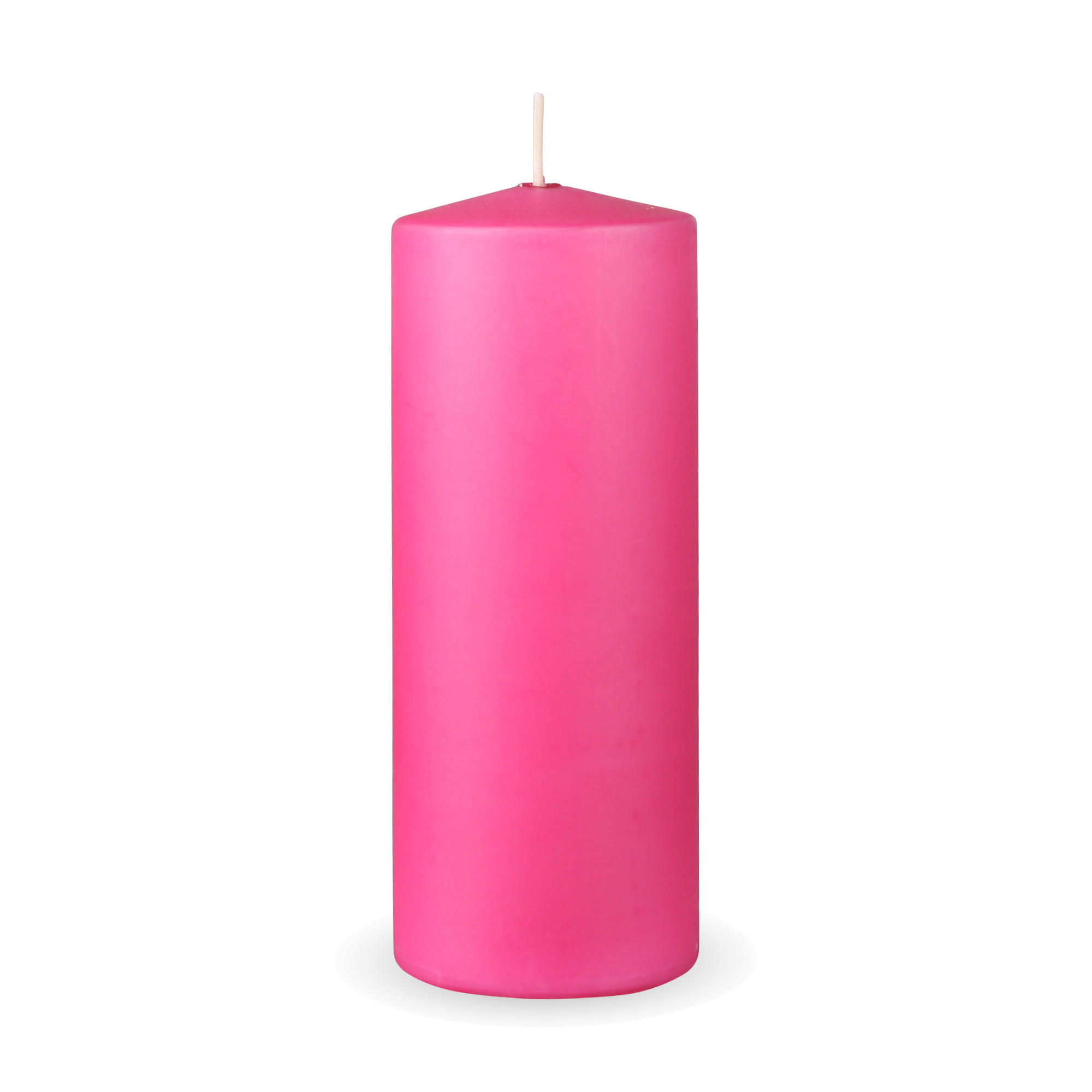 STUMPENKERZEN "Rosa", Größe Ø7cm x Höhe: 16 cm - Rosa, Naturmaterialien (7/16cm) - HS Candle