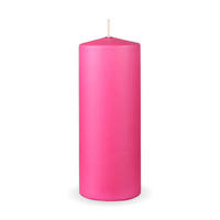 STUMPENKERZEN "Rosa", Größe Ø7cm x Höhe: 16 cm - Rosa, Naturmaterialien (7/16cm) - HS Candle