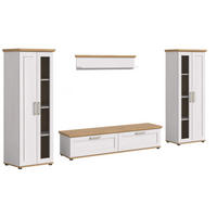 WOHNWAND Siena 4 tlg. (B/H/T: ca. 316/161/40 cm) in Sibiu Lärche /Sibiu Lärche - Lärchefarben, Holzwerkstoff (316/161/40cm)