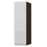 HÄNGESCHRANK Florence W2/20 Lava / RAL 9003 signalweiß HG 20 / 32,5 / 72cm - Türanschlag links - Dunkelgrau/Weiß Hochglanz, Holz/Holzwerkstoff (20/72/32.5cm) - Feldmann-Wohnen
