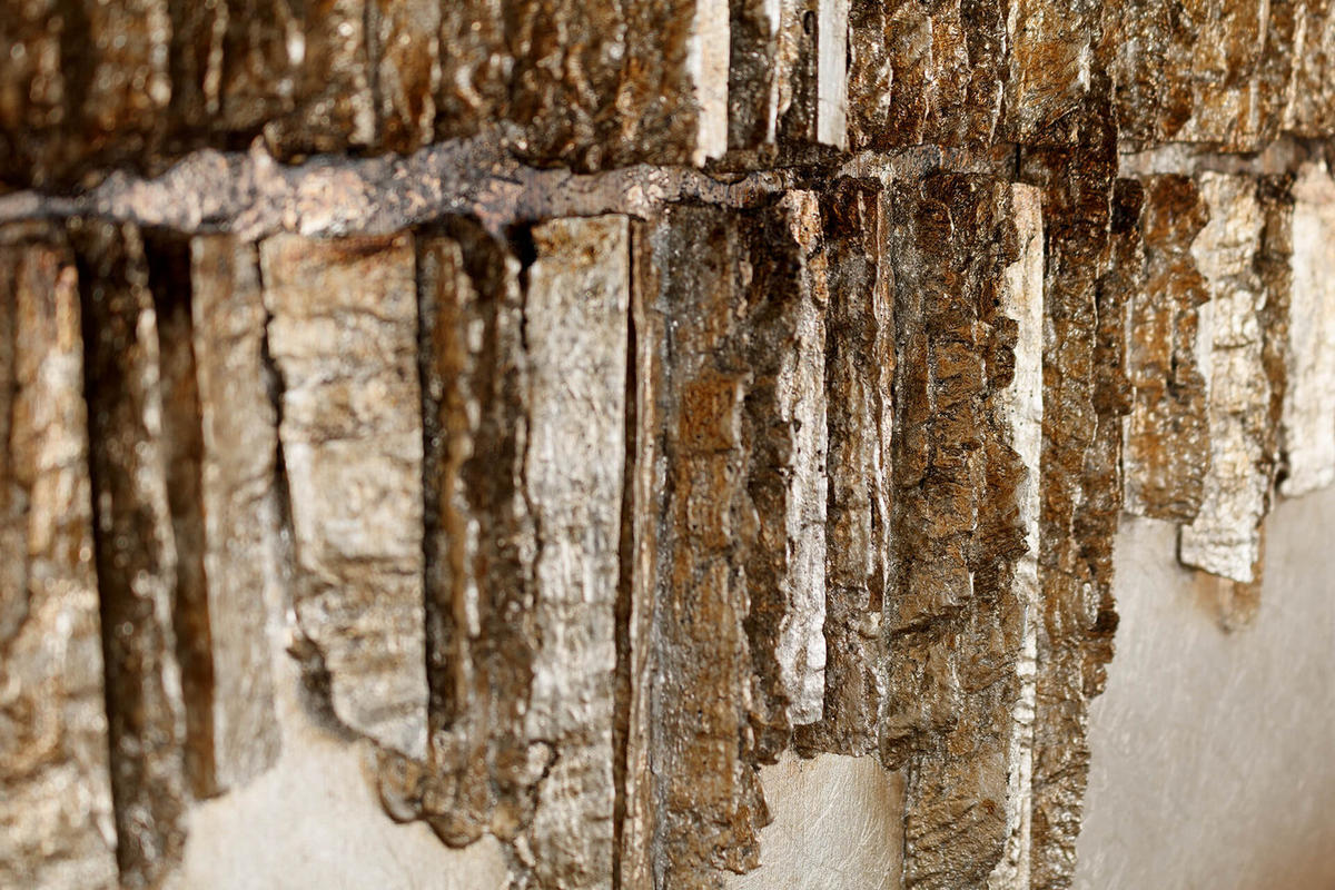 HOLZBILD Gold 120/55 cm - Goldfarben, Holz (7.6/55cm) - KUNSTLOFT