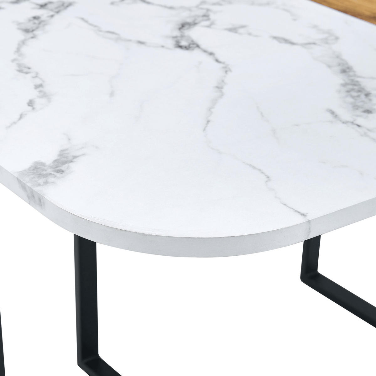 AUSZIEHTISCH in Holzoptik mit Metallgestell - ausziehbar für 4 bis 6 Personen - Braun, Holzwerkstoff (153/100/79cm) - BEAOK
