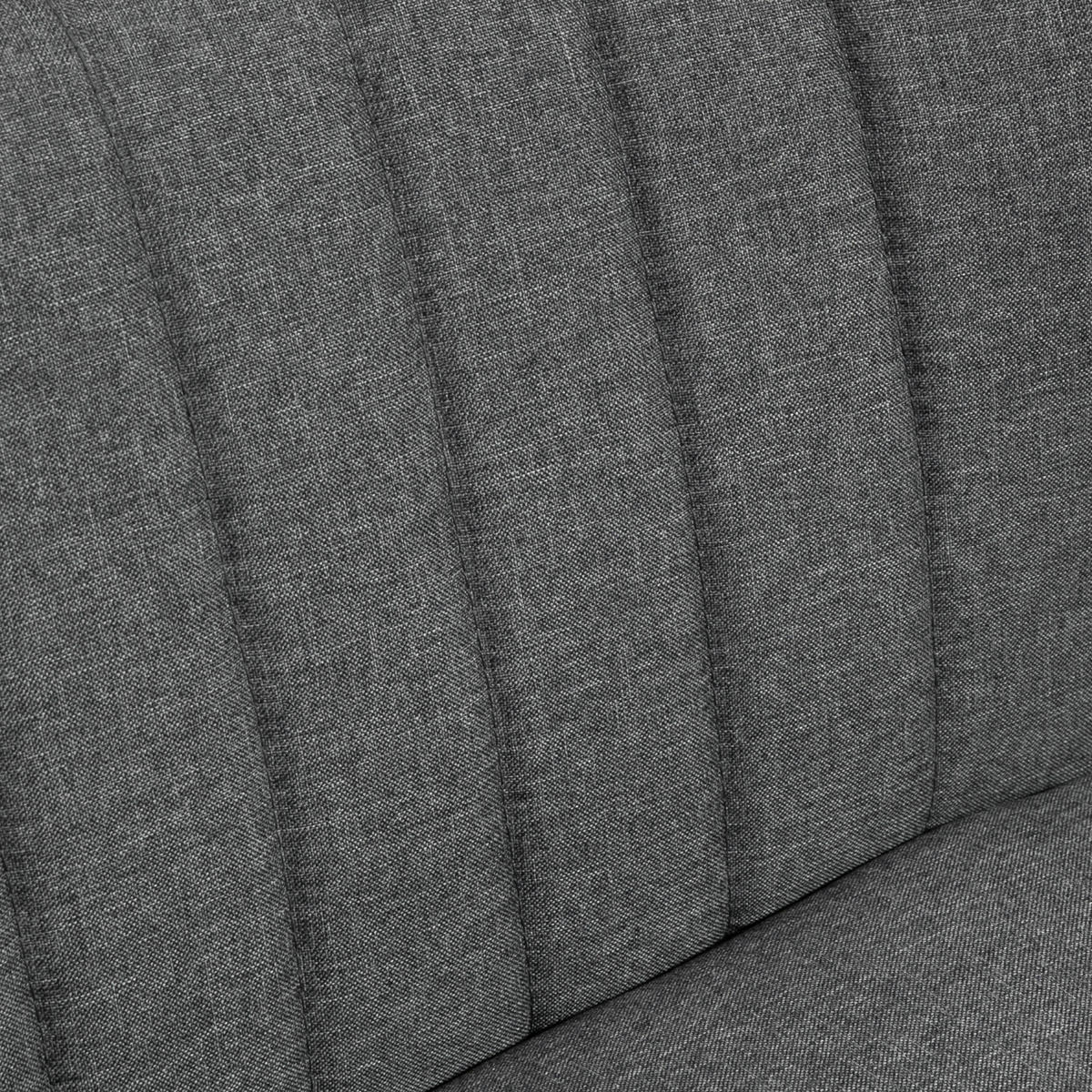 SOFA 2-Sitzer Couch Stoffsofa Sitzmöbel Polstersofa Loungesofa breit Dunkelgrau - Dunkelgrau/Naturfarben, Holz/Textil (56.5/77/117cm) - HOMCOM