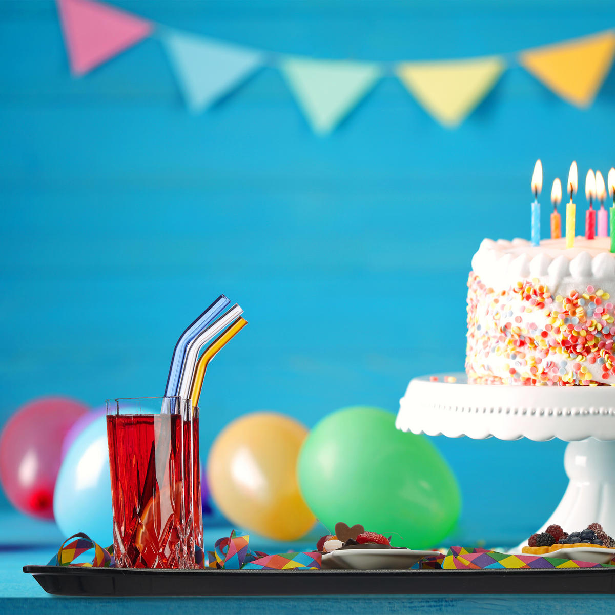 4xSERVIERTABLETT - Schwarz, Kunststoff (56/2.5/41cm) - Relaxdays