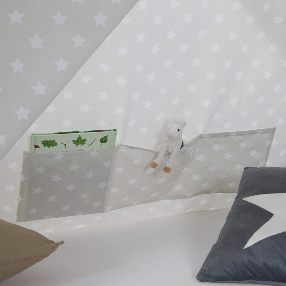 KINDERBETT Tipibett mit Matratze 90/200 cm Grau - Grau, Holz (208/132/105cm) - Homestyle4u