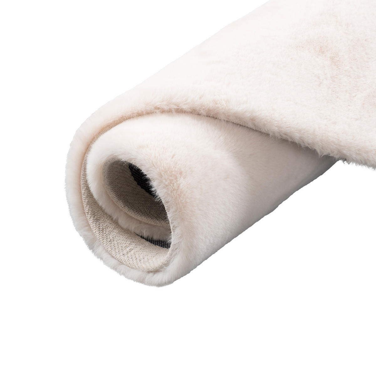 FELLTEPPICH LUXUS SUPER SOFT PLUSH RUND - Creme, Textil (80/80cm) - Pergamon