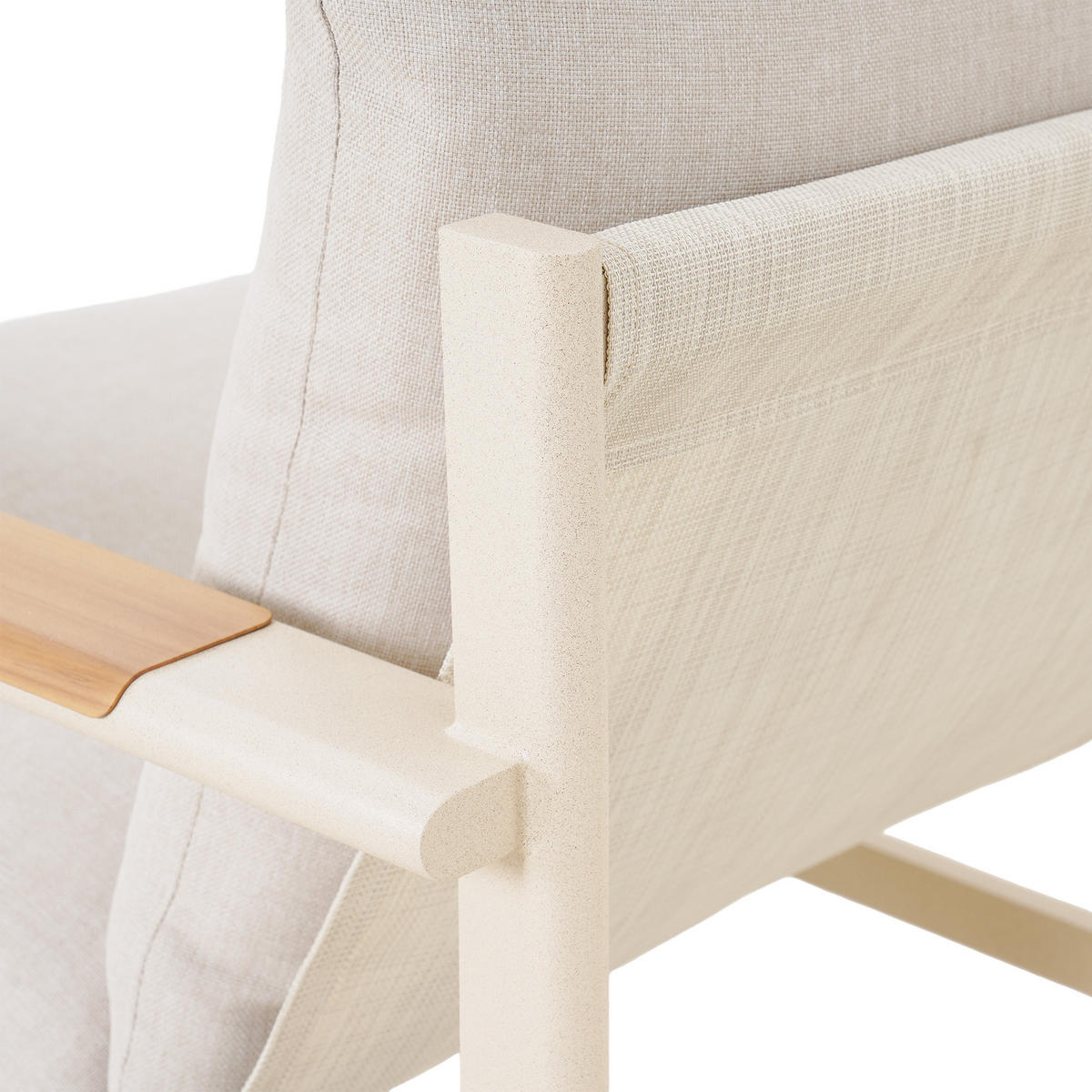 ZAHRADNÍ SESTAVA Aspen, kovová, 2 křesla + 2místná pohovka + konferenční stolek, béžová - béžová, kov - Beautysofa