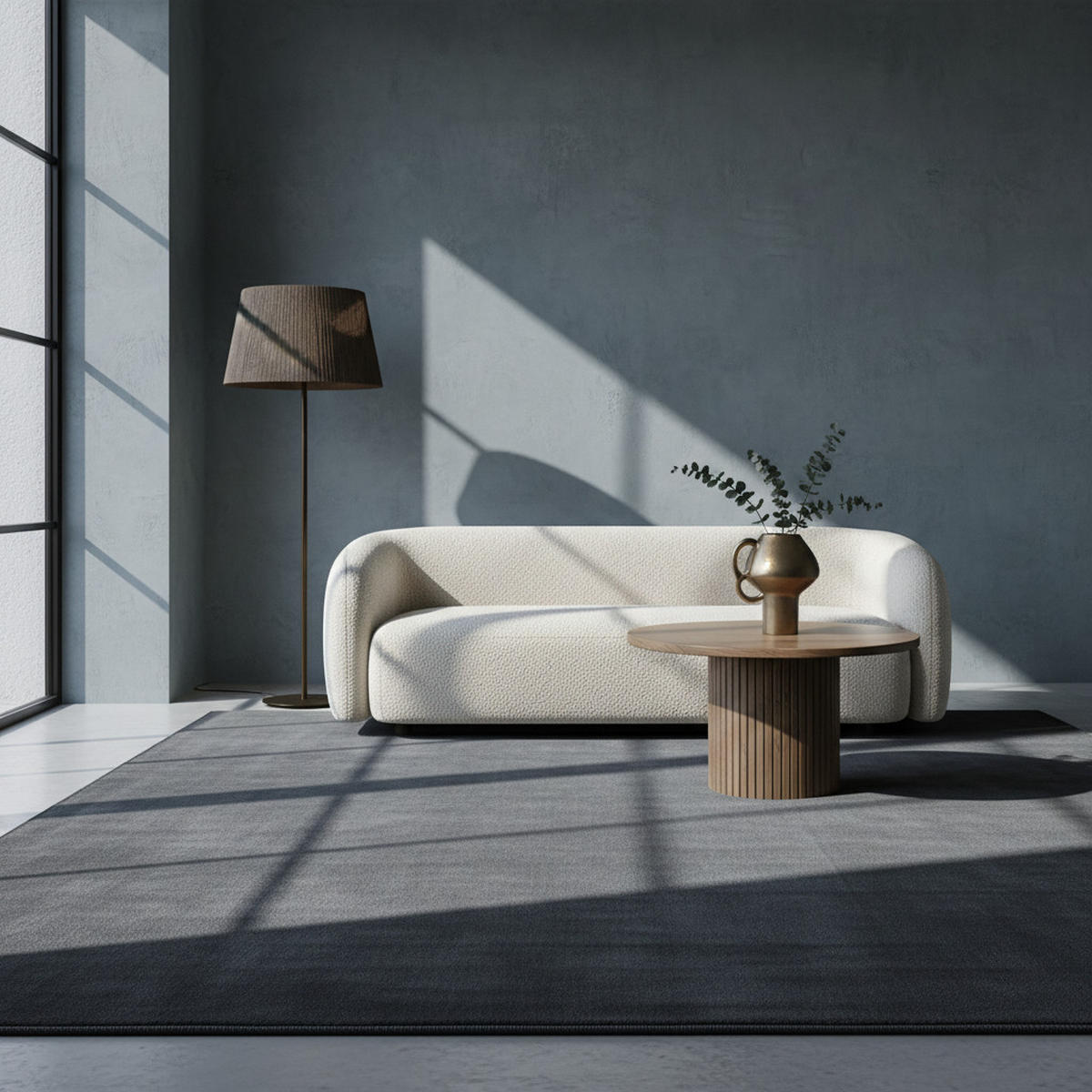 TEPPICH Kurzflor Uni-Farbe Microfaser Antirutsch Wohnzimmer waschbar Grau Rechteckig 240x340 - Grau, Textil (240/340cm) - KADIMA DESIGN