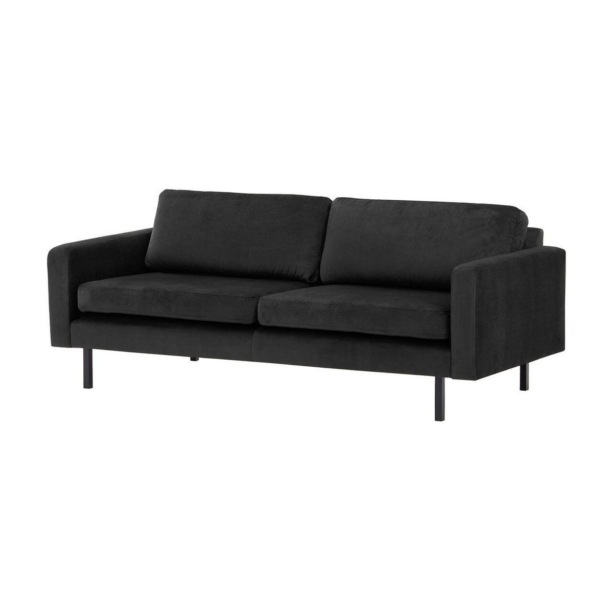 DREISITZER-SOFA Lioni-Kronos 7 - Schwarz, Holz/Textil (200/84/94cm)