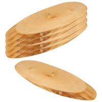 SERVIERBRETT, Baumscheibe Birke, 5 Stück - 45 x 17 x 2,5cm - Naturfarben, Holz (17/45cm) - Kesper