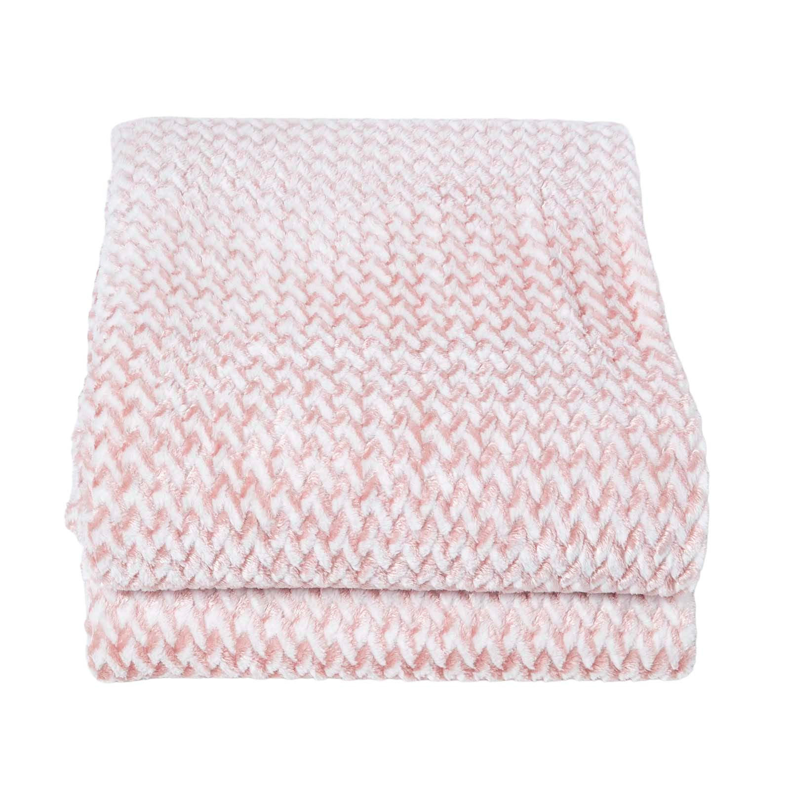 Homescapes Samt-Wohndecke Rosa 200x230 cm