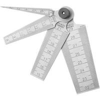 MESSLINEAL – für Aperturprüfungen – erhältlich in den Größen: 1–7 mm, 8–14 mm, 15–21 mm, 22–29 mm - Silberfarben, Metall (15/1/1cm) - DCA
