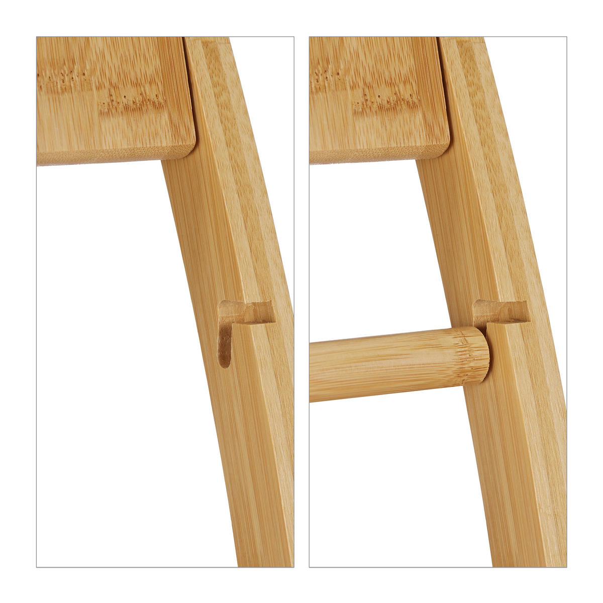 WC-GARNITUR - Hellbraun, Holz/Kunststoff (20/74/20cm) - Relaxdays