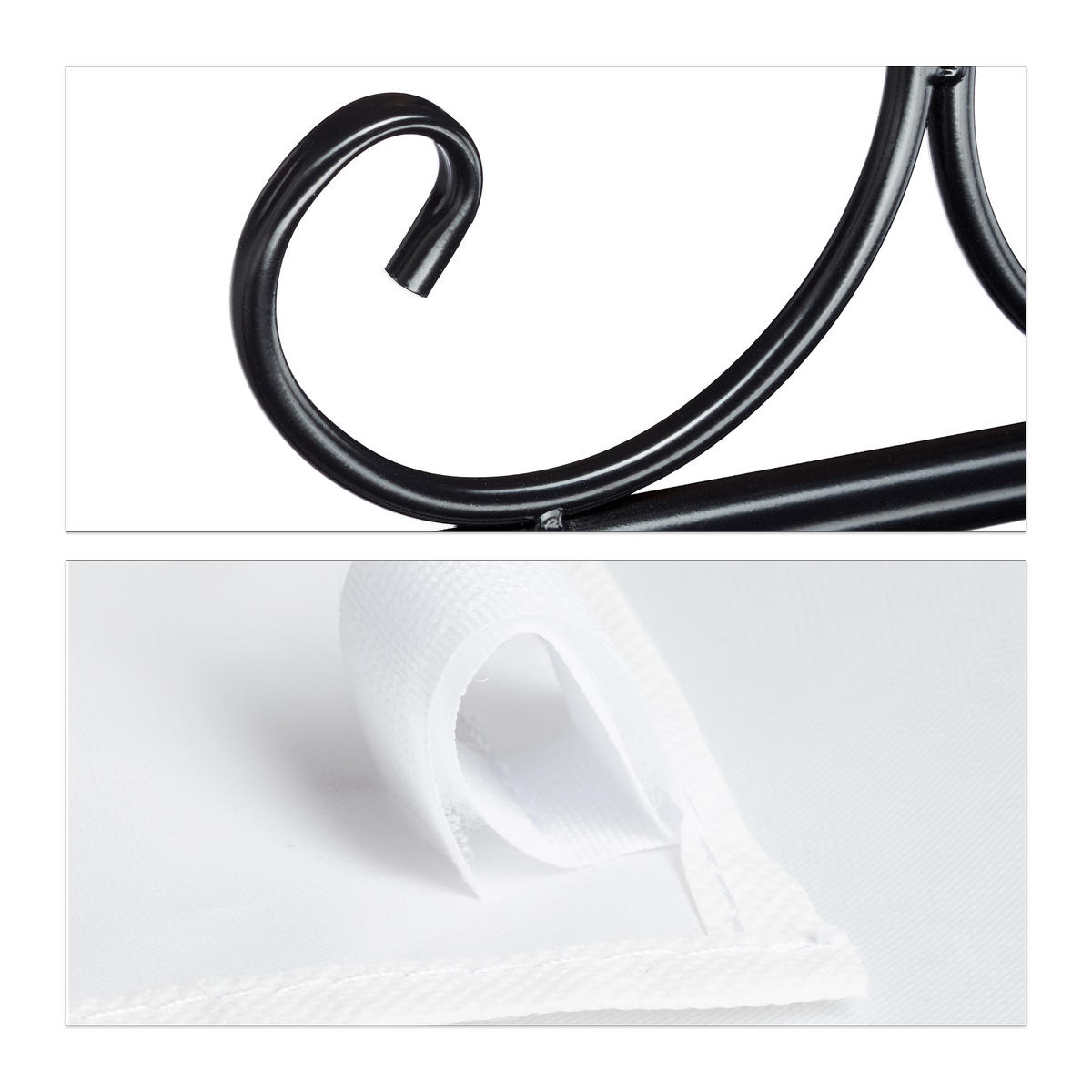 GARDEROBE - Weiß, Textil/Metall (105/172/45cm) - Relaxdays