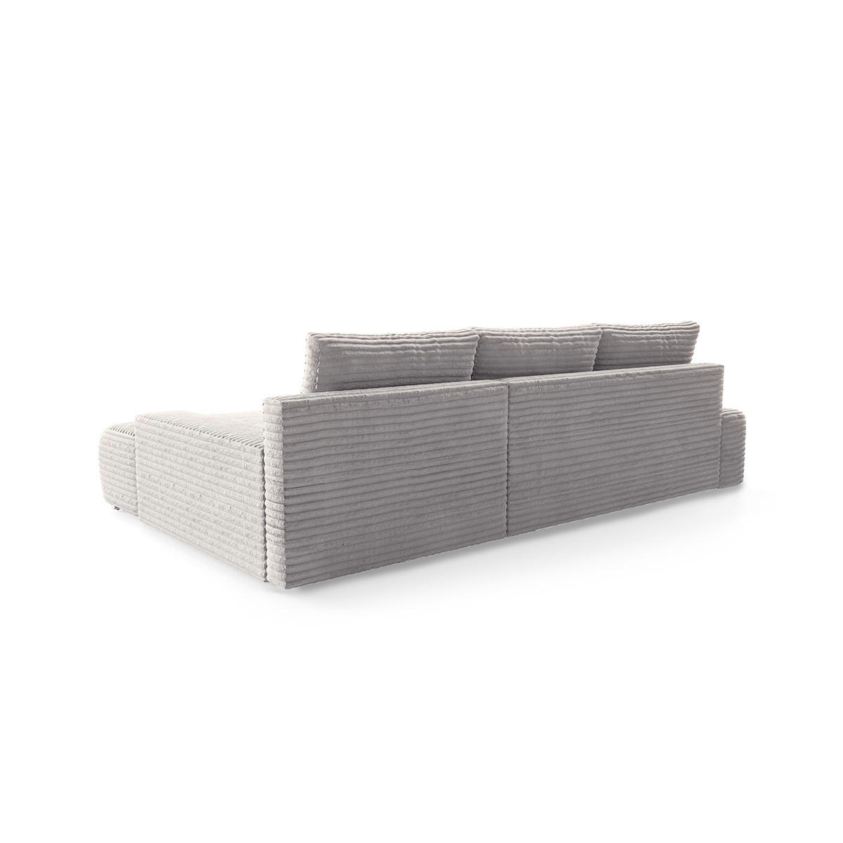 ECKSOFA Ivana 3 Sitzplätze Hellgrau - Hellgrau, Holz (265/172cm) - Petits-meubles
