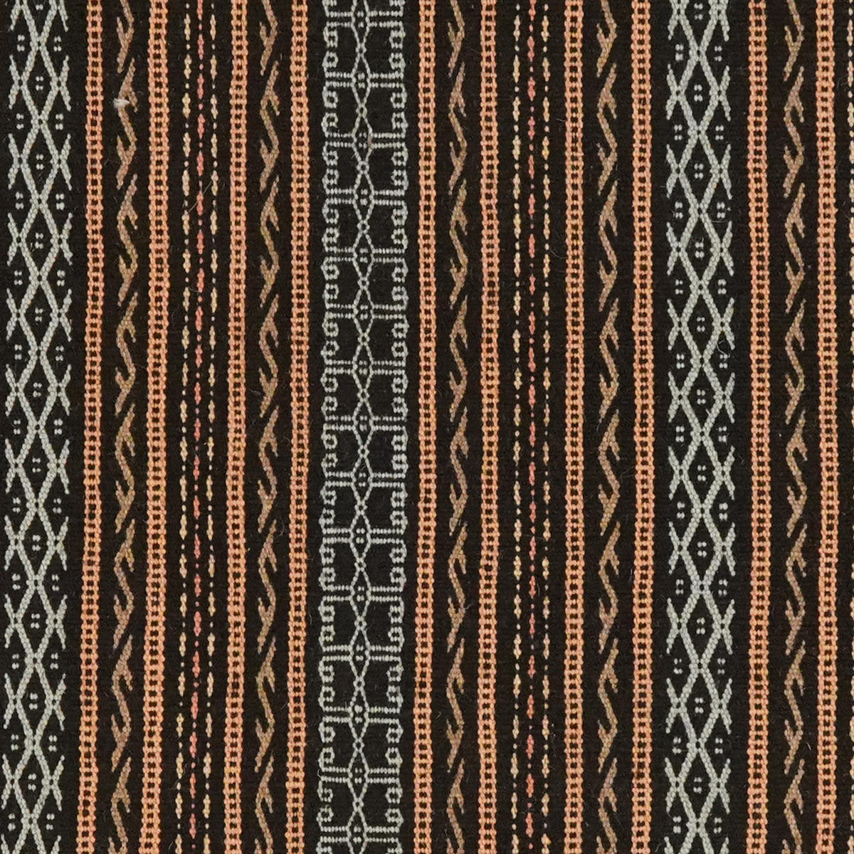 HANDWEBTEPPICH Kelim Kordi Schwarz 125/81 cm Schurwolle - Schwarz, Textil (81/125cm) - Looma