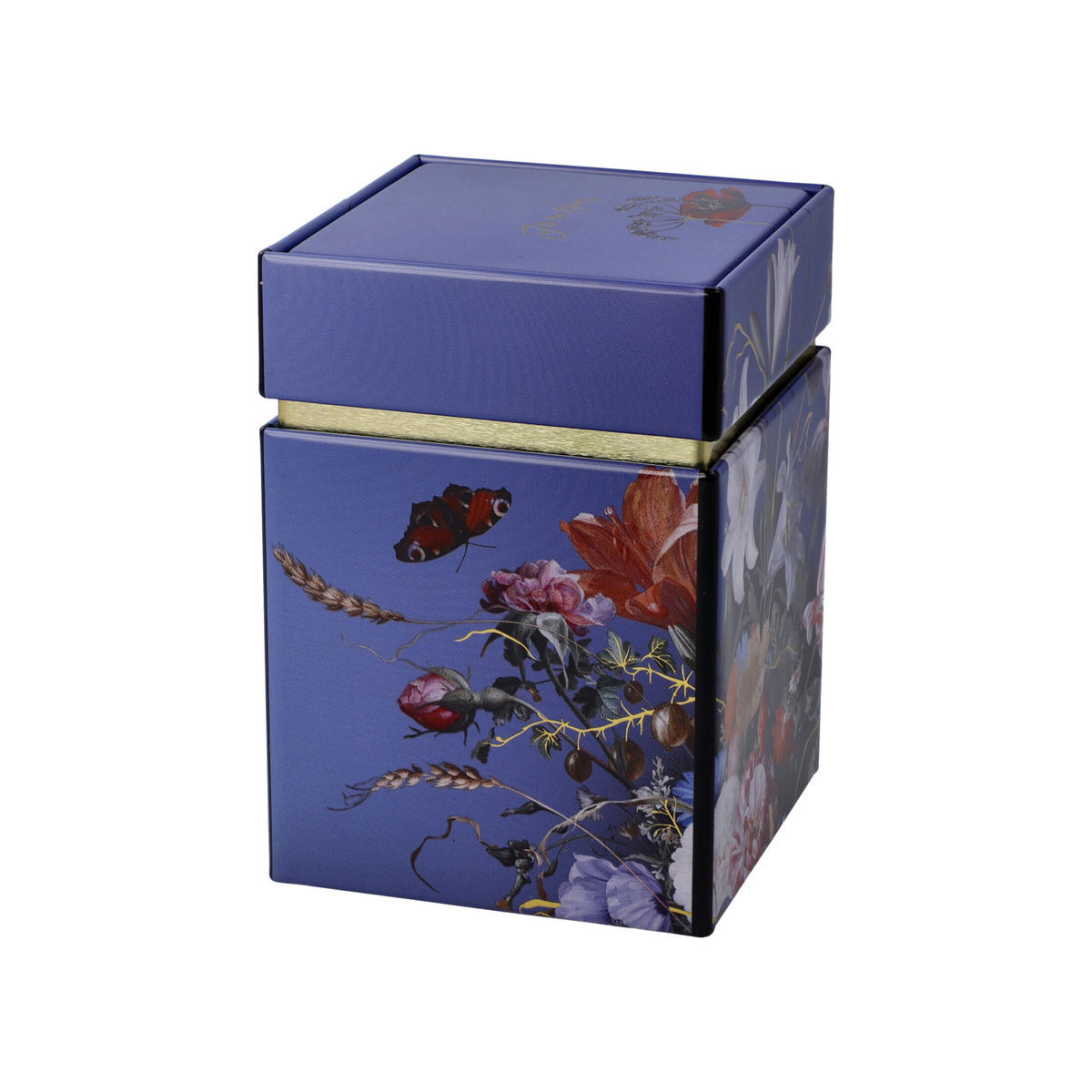 TEEDOSE Sommerblumen - De Heem, Metall, Blau, 11 cm - Blau, Metall (7.5/11/7.5cm) - Goebel