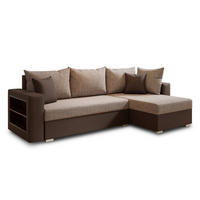 ECKSOFA Lord, Seite: Rechts - Braun, Holz/Textil (238/141cm) - Sofnet