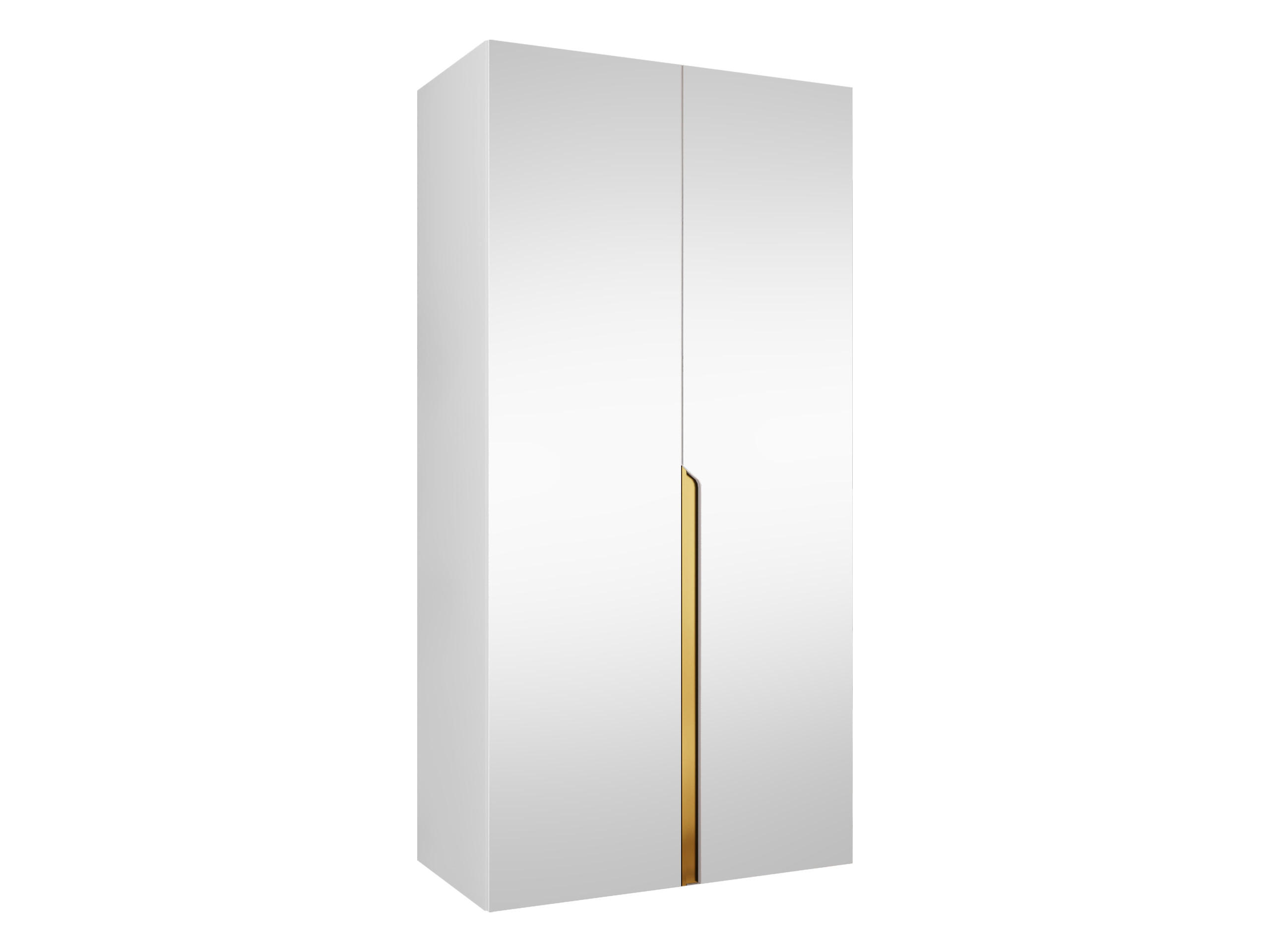 Mirjan24 Drehtürenschrank Weiß, Gold 100x202x52 cm