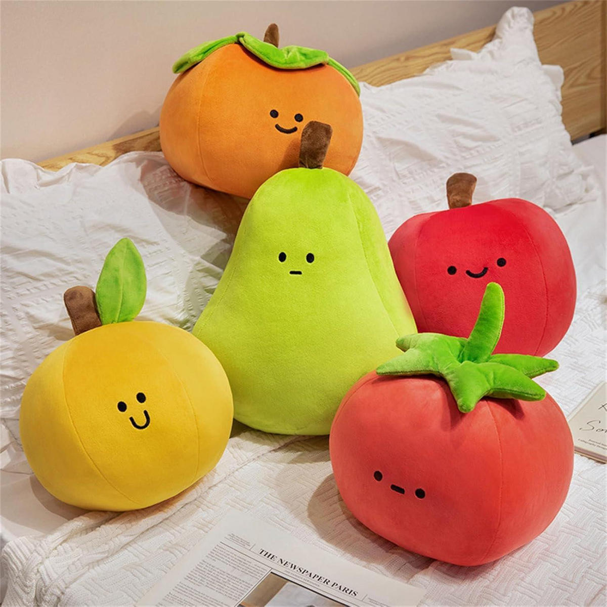 STOFFTIER Tomate 28 cm - Rot, Textil (43/43cm)