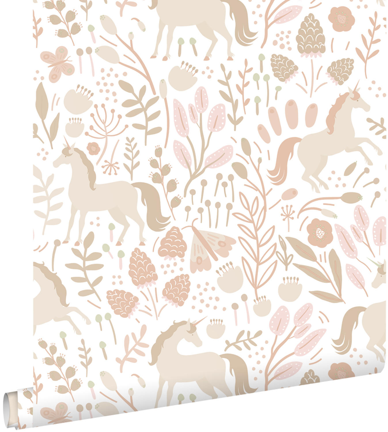 TAPETE Einhörner 53 cm x 10.05 m - Weiß, Papier (53/0.1cm) - ESTAhome