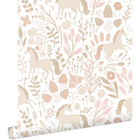 TAPETE Einhörner 53 cm x 10.05 m - Weiß, Papier (53/0.1cm) - ESTAhome