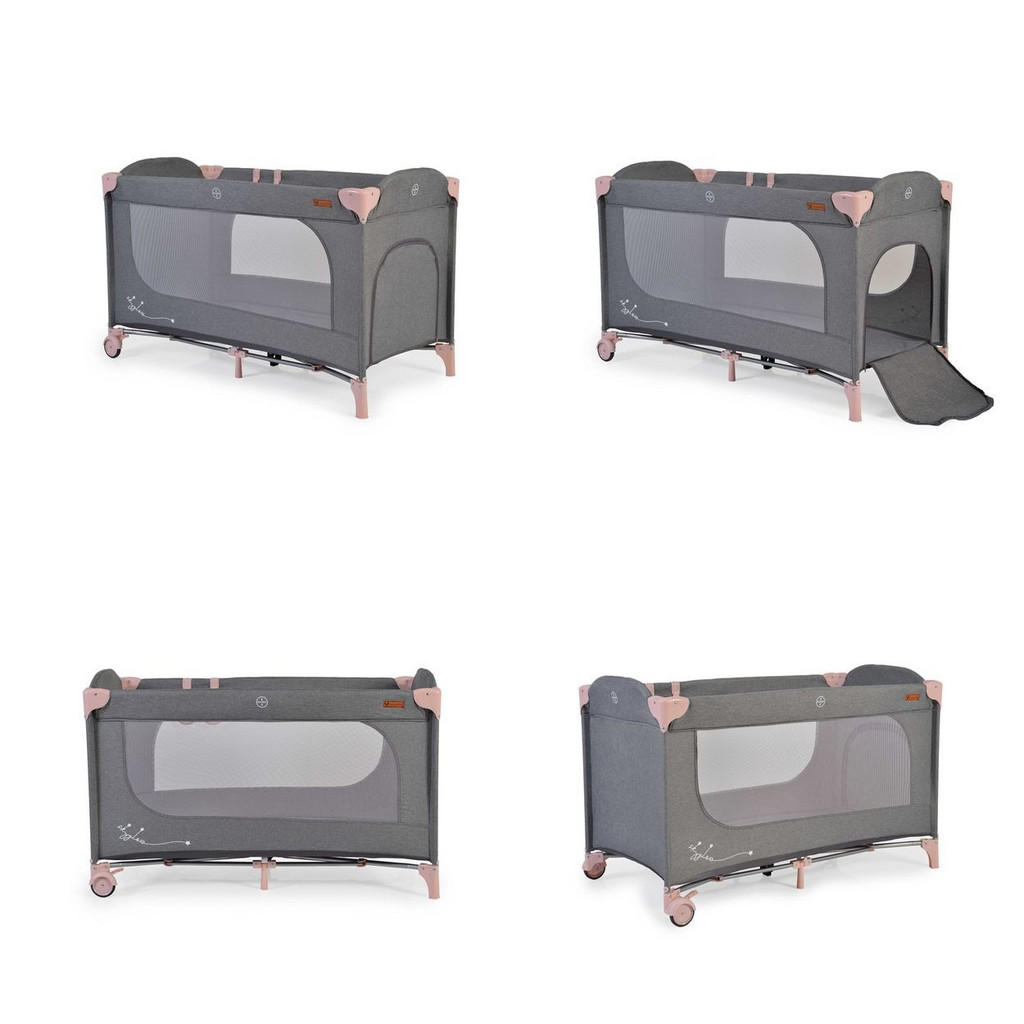 Thumbnail - Cangaroo Reisebett, Rosa, Pink, Kunststoff, 60x120 cm, Babymöbel, Babybetten, Reisebetten
