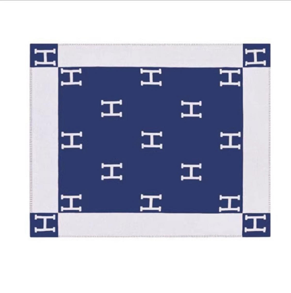 WOHNZIMMERDECKE - 130 x 180 cm - Blau - Blau, Textil (130/180cm)