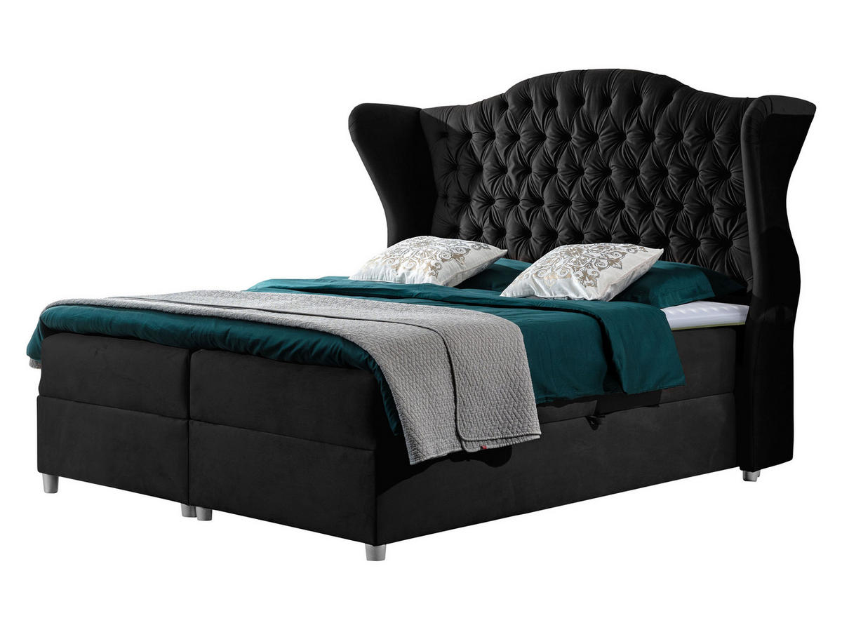 BOXBETT Livia - Schwarz, Holz (180/200cm) - MIRJAN24