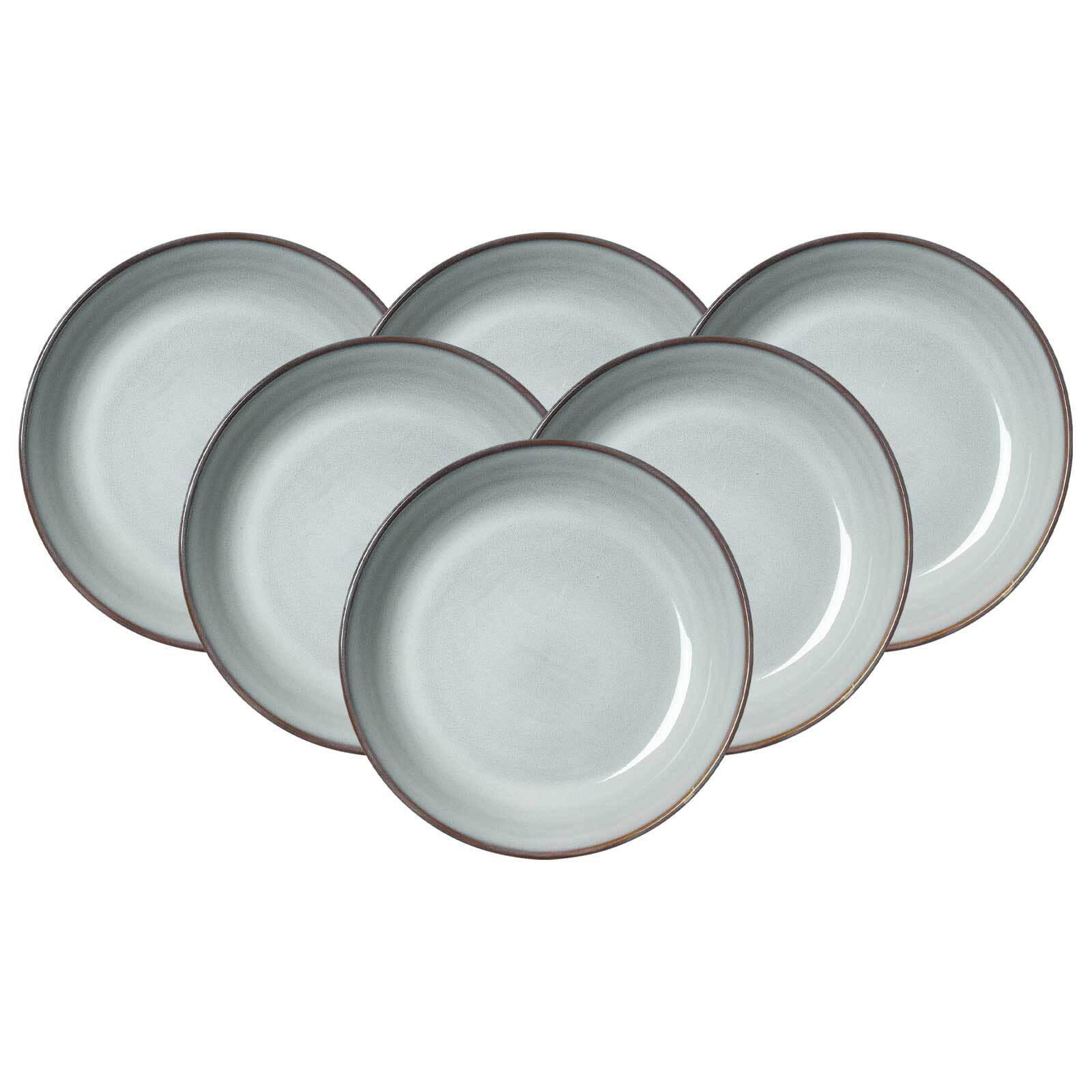 SUPPENTELLER Alicante Grau ø 21 cm 6er Set - Grau, Keramik (21cm) - Ritzenhoff Breker