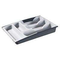 BESTECKKASTEN Verstellbarer Besteckeinsatz 6-Fächer - Grau, Kunststoff (30/6/51cm) - Curver