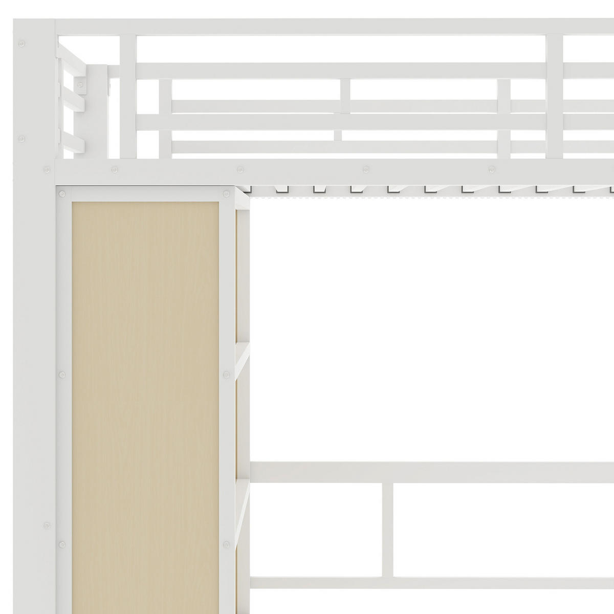 HOCHBETT Eisen 90/200 cm Weiß - Weiß, Metall - Raumix