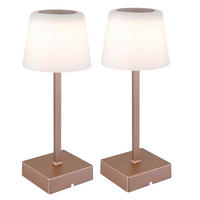 LED TISCHLEUCHTE XAYDEN Champagner - Champagner, Metall (8.5/8.5/25.5cm) - Globo Lighting