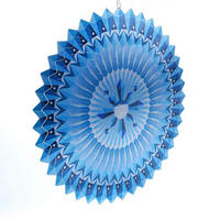 WINDSPIEL Edelstahl Blau Geometrisch Rotierend - Blau, Metall (30/30/30cm)