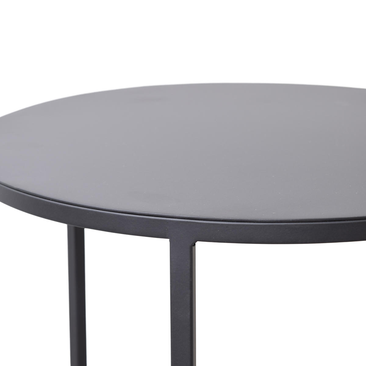 BEISTELLTISCH Dulon Schwarz - Schwarz, Metall (49/49/46cm) - LOFT42