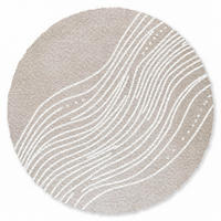 ROHOŽKA Vlnité linie - Plynulé - Pískové barvy 90x90 cm - béžová, textil/umělá hmota (90/0.4cm) - MuchoWow