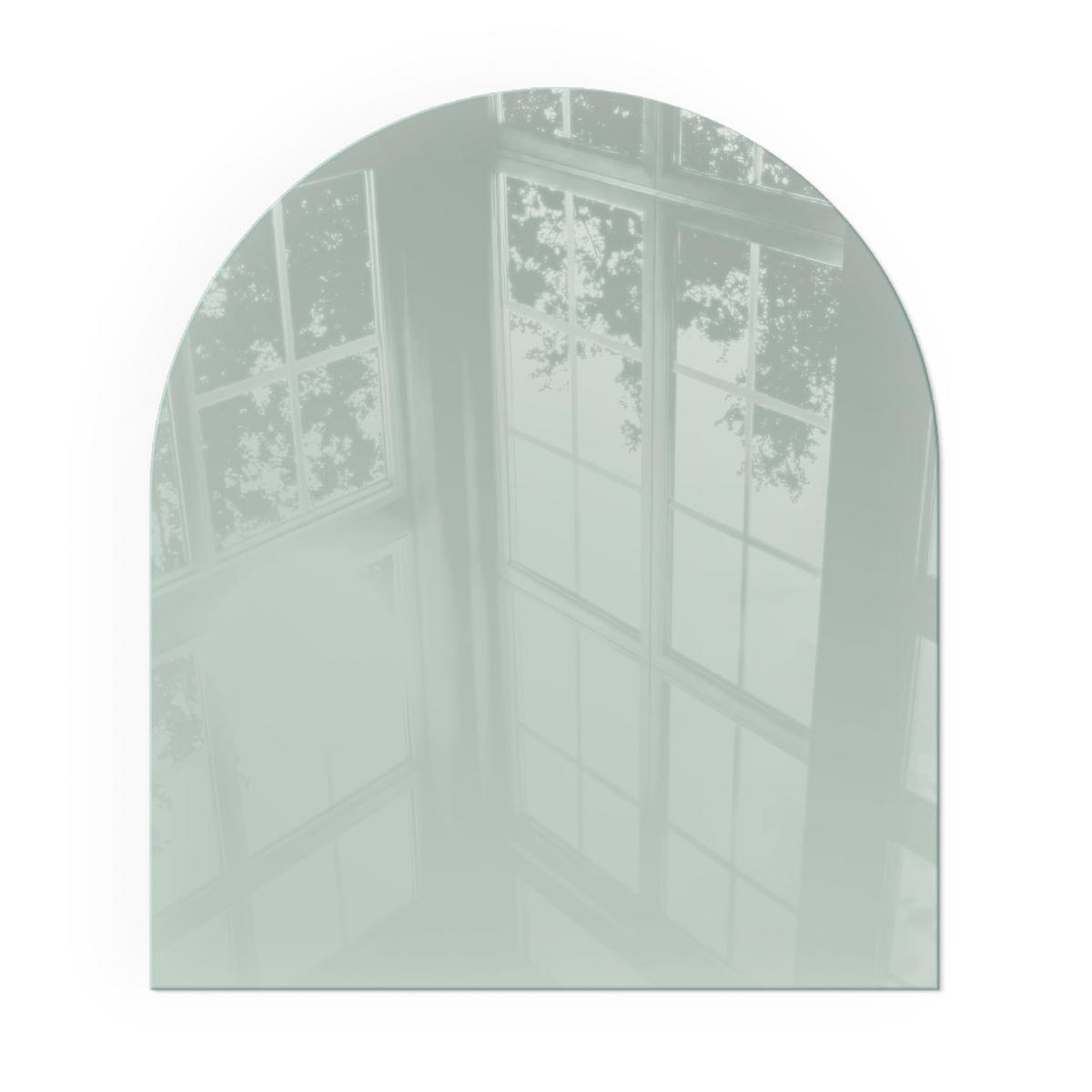 GLASPLATTE für Kamin 80x70 cm - Grün, Glas (80/70/0.4cm) - TULUP