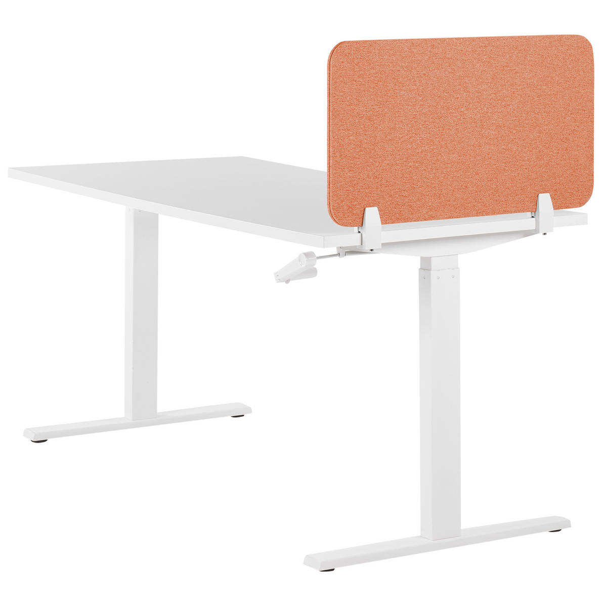 SCHREIBTISCHTRENNWAND 72 x 40 cm Hellrot Wally - Rot, Textil (72/40/2cm) - Beliani