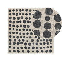TEPPICH geflochten Havran 200/200 cm - Beige, Textil (200/200cm) - Beliani