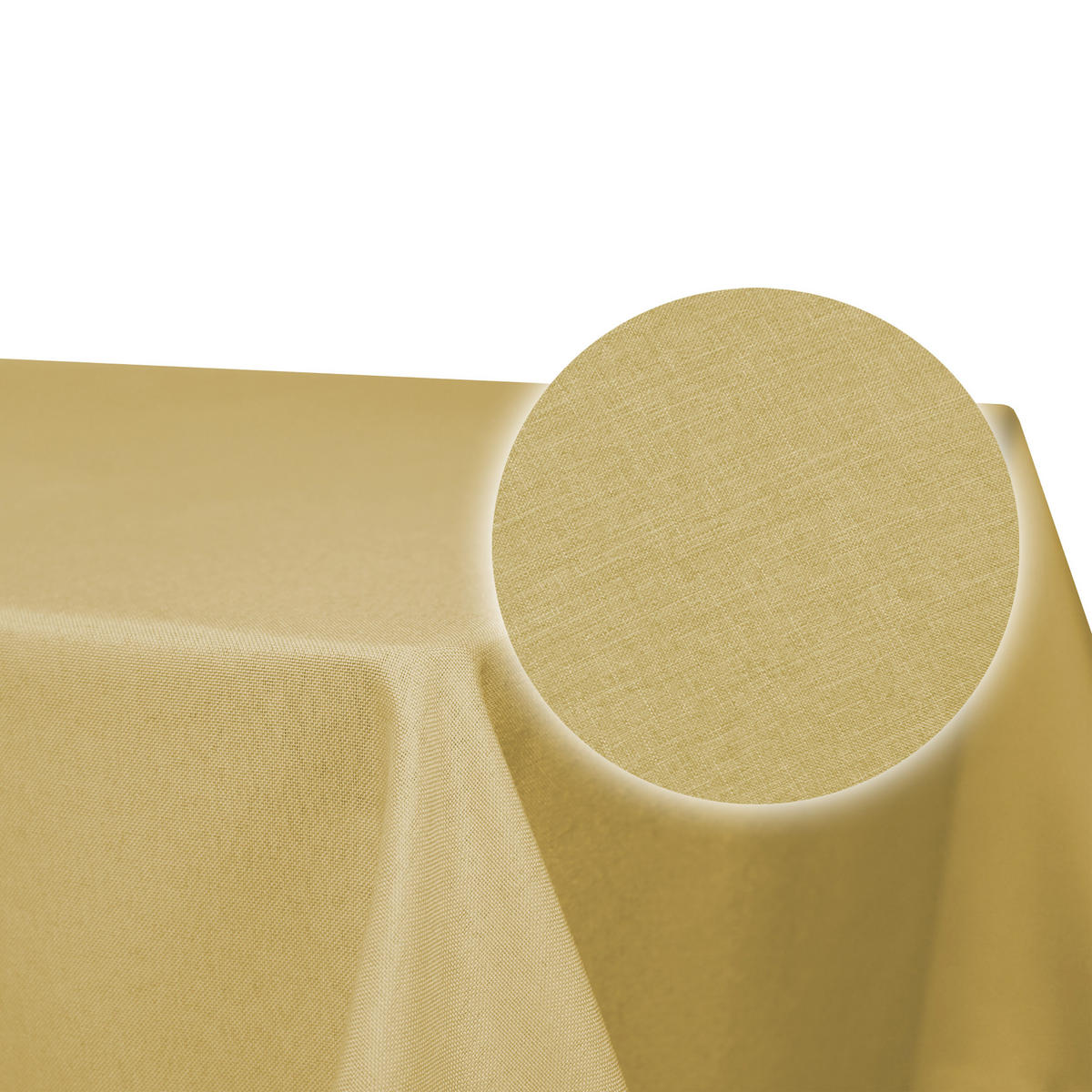 TISCHDECKE Leinenoptik 110/160 cm eckig Gelb - Gelb, Textil (110/160cm) - TiborTex