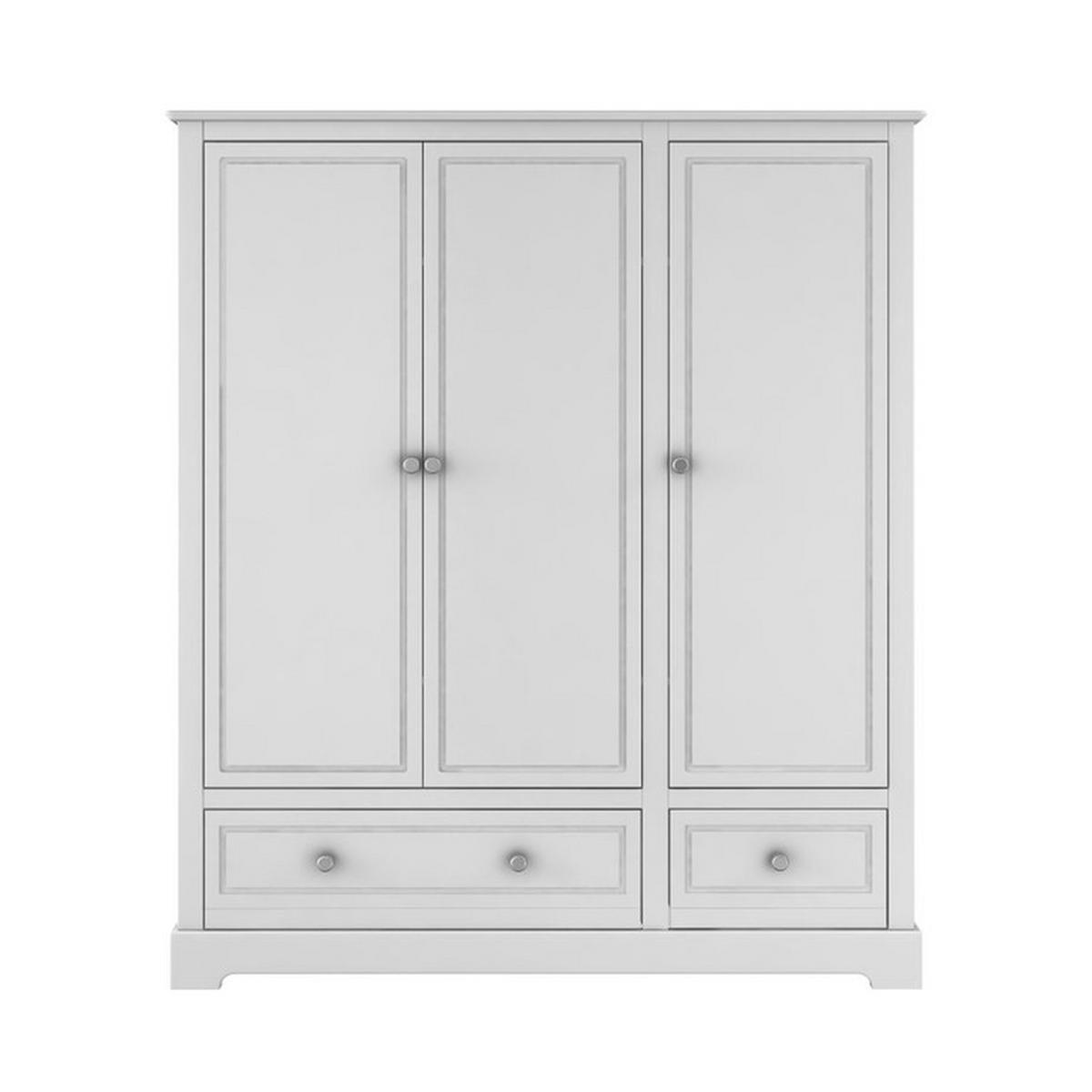 SKRIŇA 3 dvere Biela - biela, kompozitné drevo (146/174/52cm) - Petits-meubles