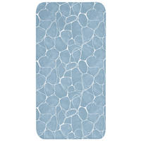 BADEMATTE Organisch - Muster - Blau 60x120 cm - Hellblau, Kunststoff/Textil (60/120cm)